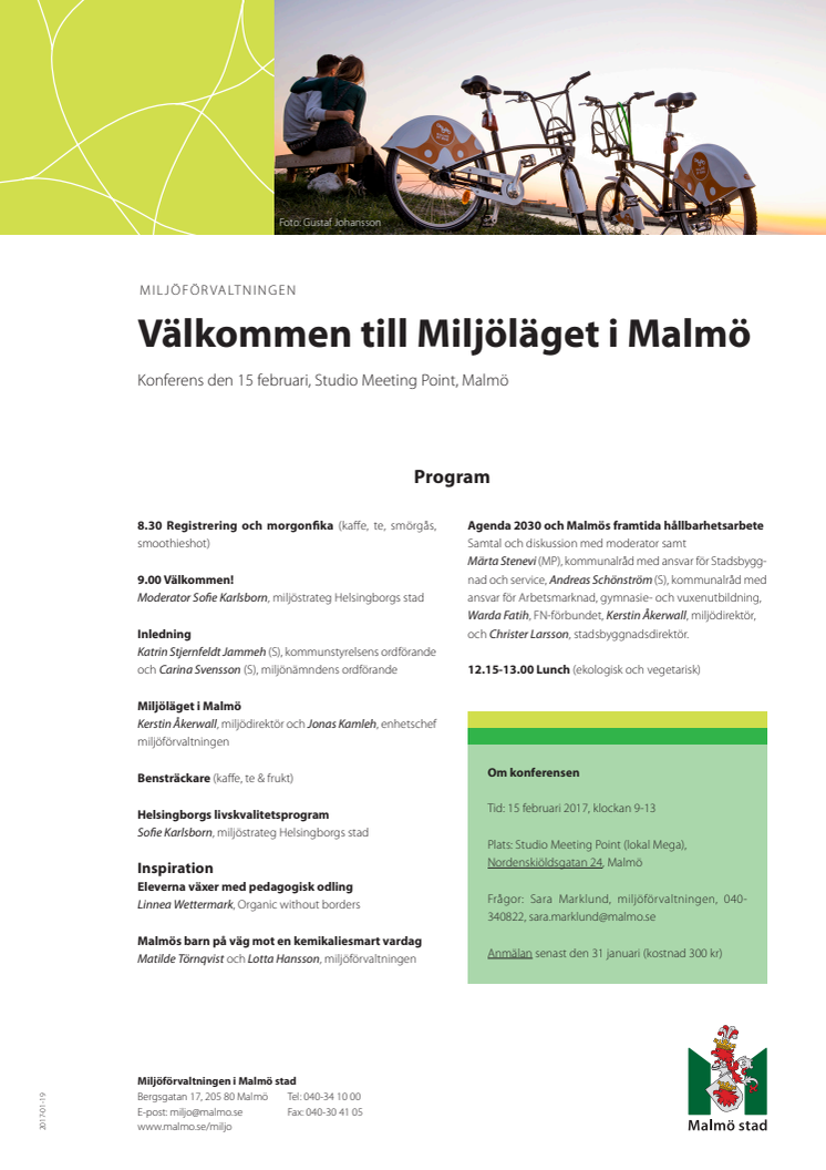 Program miljölägesdagen 15 februari 2017