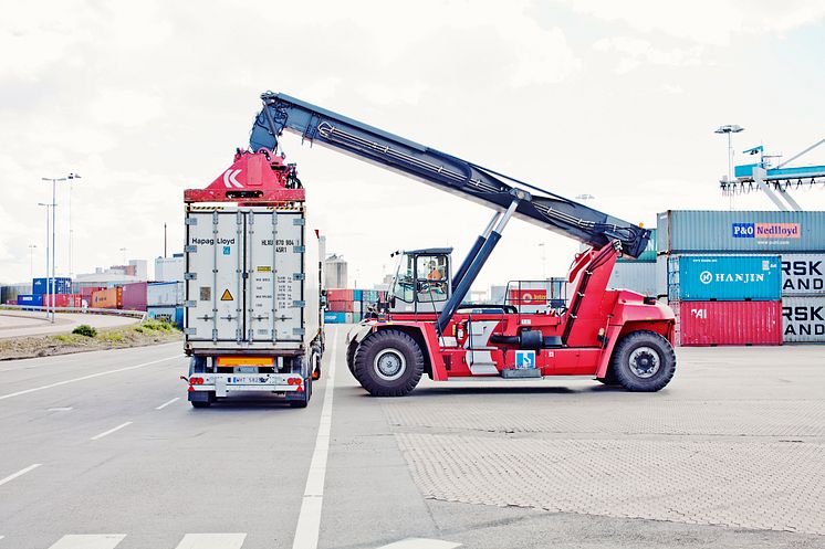 Containerhantering på Combiterminal