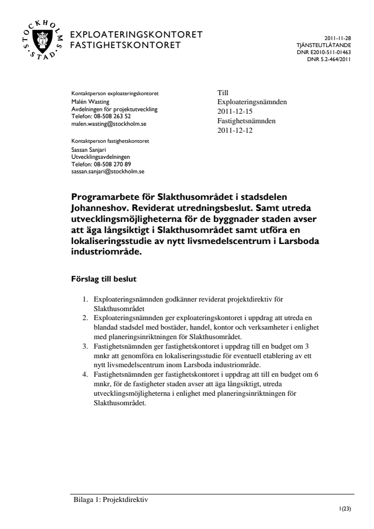 Nordin (M), Kevius (M), Sjöstedt (FP): Söderstaden – En ny stadsdel