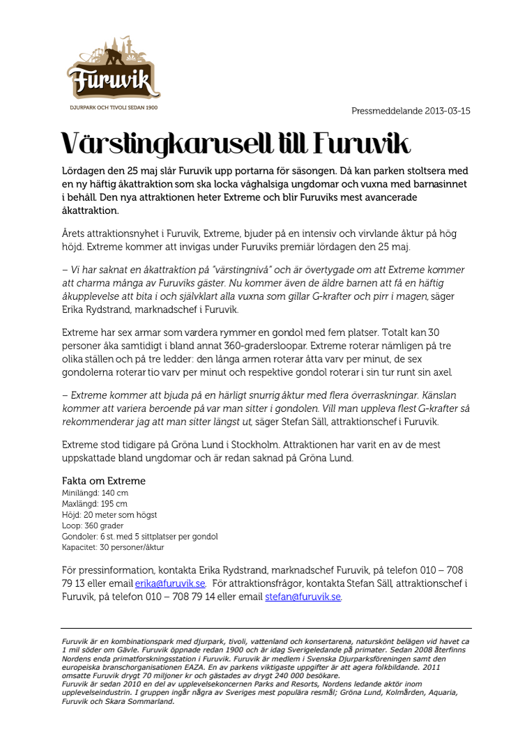 Värstingkarusell till Furuvik