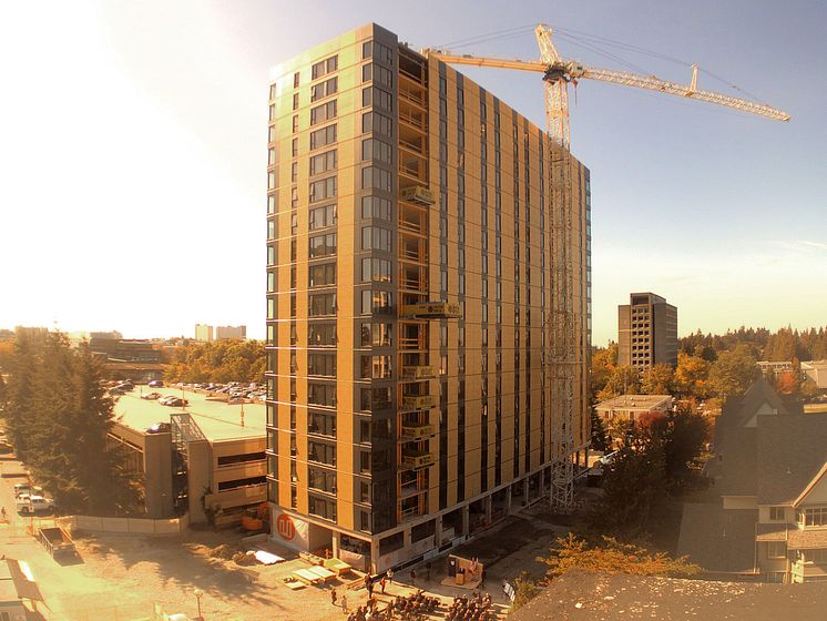 Slutfasen av bygget vid University of British Columbia, den 15 september 2016.