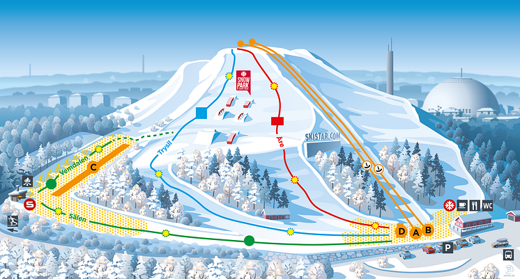 SkiStar Hammarbybacken Stockholm_Slopes_lift map 23_24