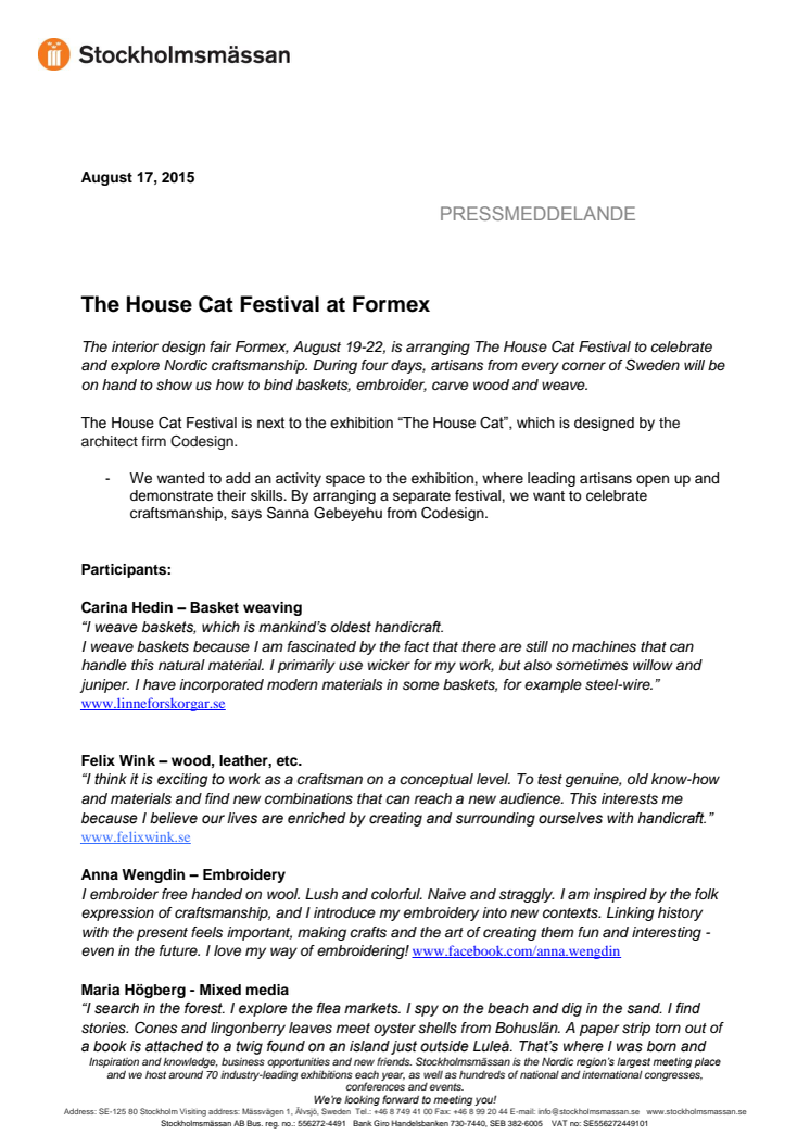 The House Cat Festival at Formex
