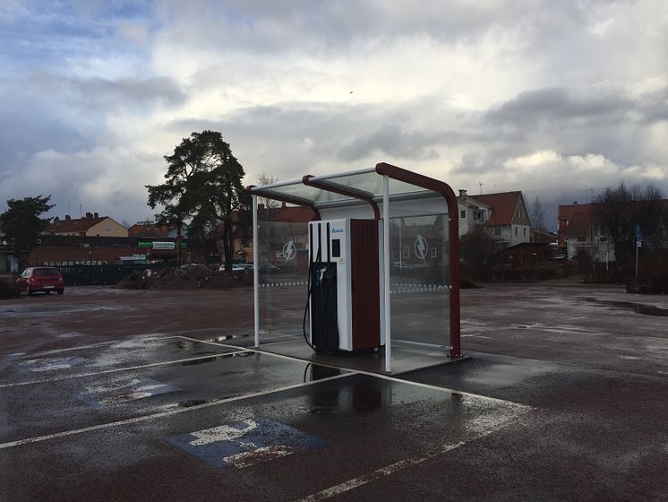 Ostadigt klimat - bekvämt med väderskyddad laddstation, Rättvik