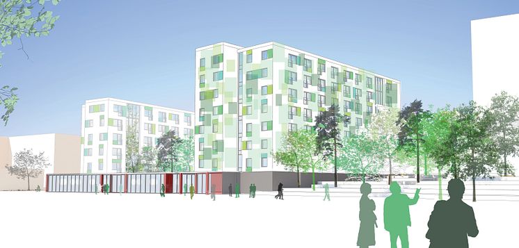 Förslag studentbostäder, KTH, Stockholm: SBC Bo och ETTELVA