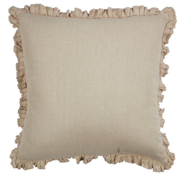 Prydnadskudde GULDBLOMME 45x45 beige (100 SEK)