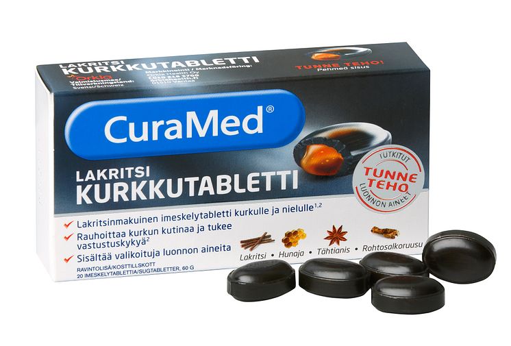 CuraMed Lakritsi Kurkkutabletti