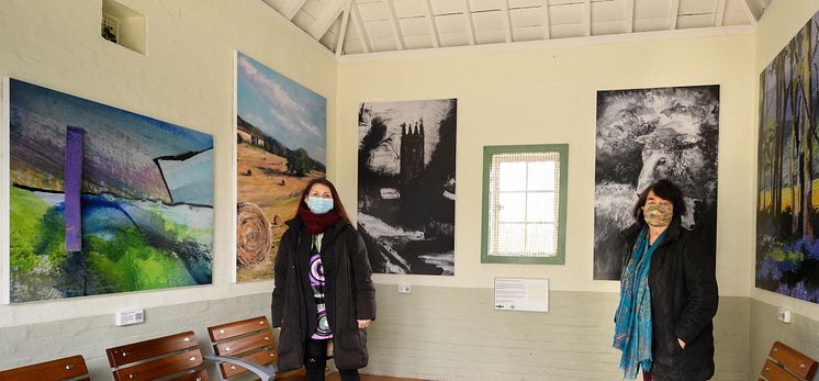 Sally El Dar (left) and Cathy Bird MA at Penshurst Platform Gallery