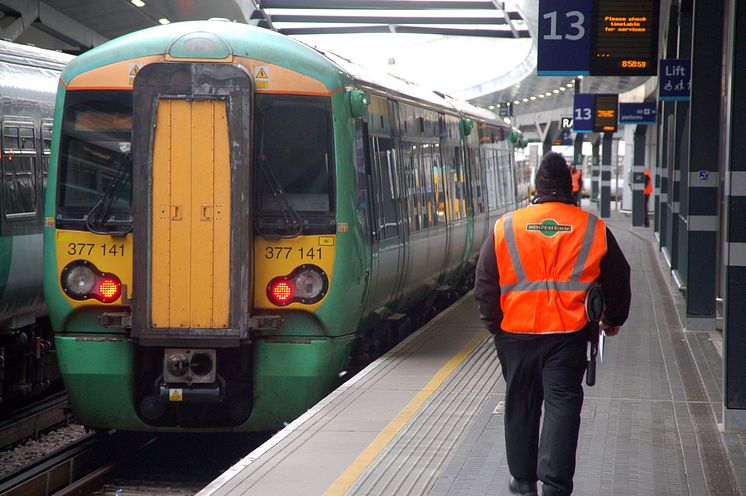 Class 377 Southern service at London Bridge March 2019