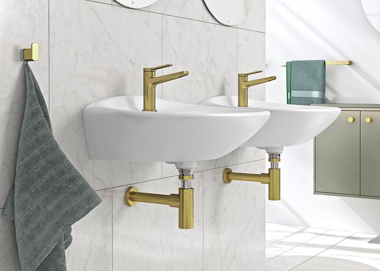 EPIC wash basin mixer_brass