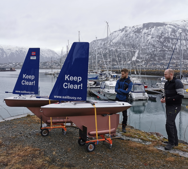 Two Sailbuoys owned and operated by Akvaplan-niva