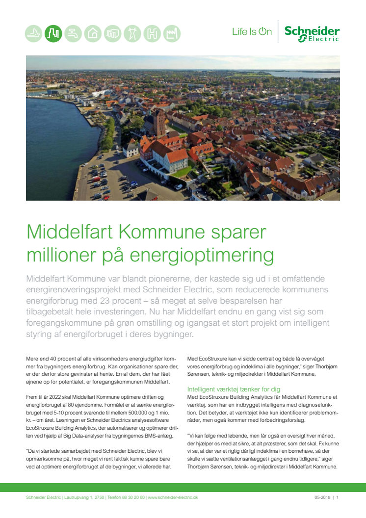 Middelfart Kommune sparer millioner på energioptimering