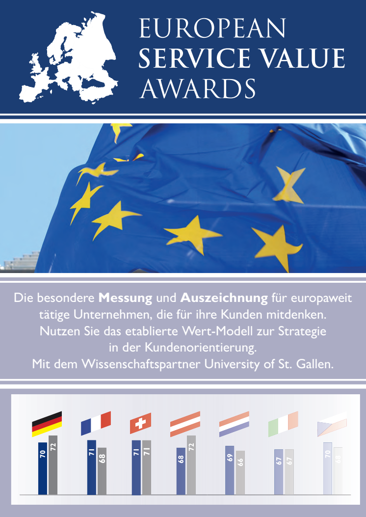 Infobroschüre European Service Value Awards (ESVA)