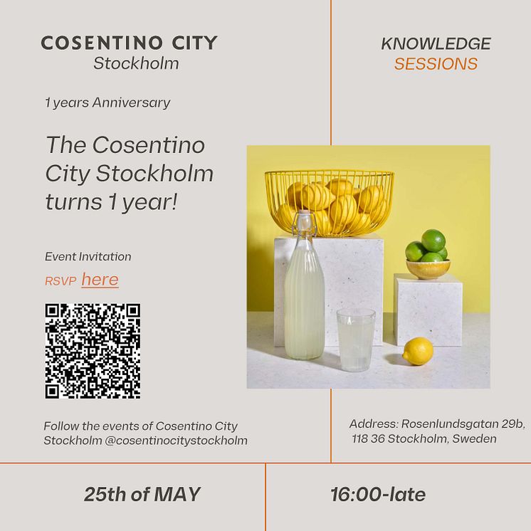 COSENTINO CITY STOCKHOLM 1X1 One years ANNIVERSARY PARTY