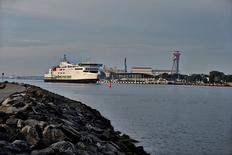 Scandlines' nye hybridfærge M/F Berlin på sin jomfrutur - 23. maj 2016