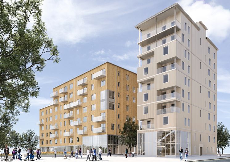 Midroc säljer två bostadsprojekt i Uppsala till K2A 