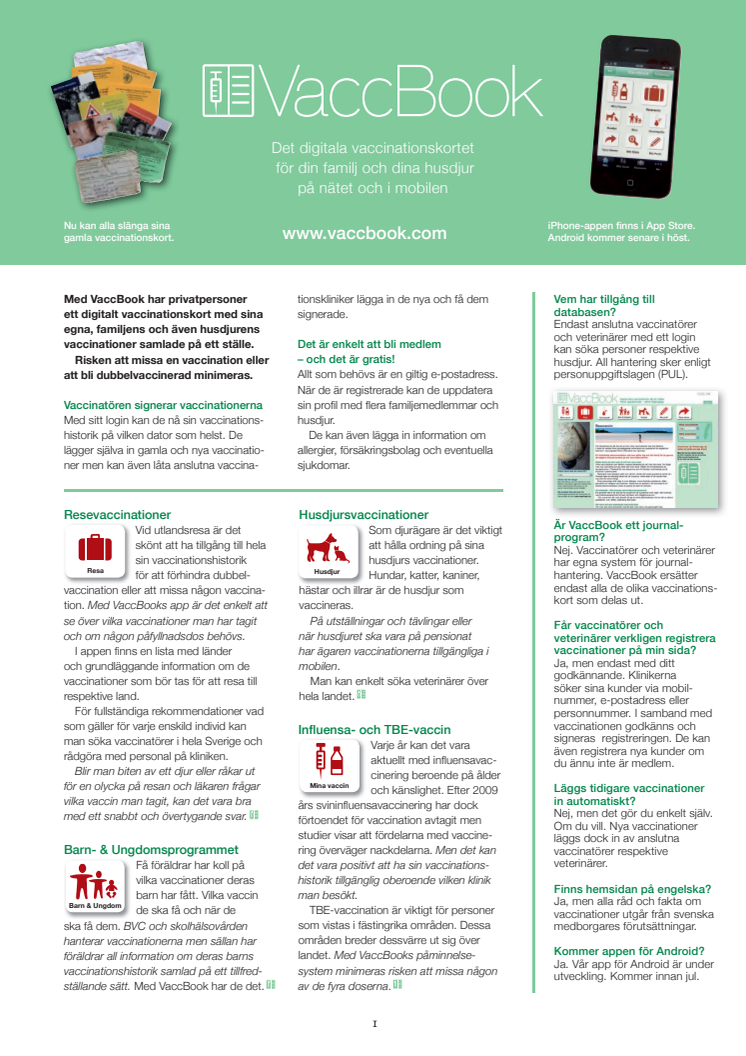 Digitalt vaccinationskort i mobilen