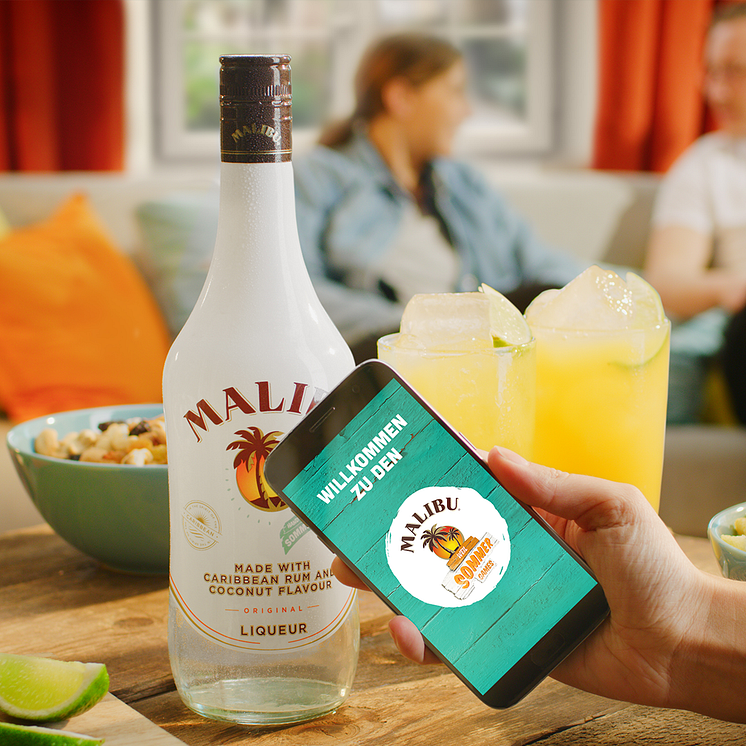 Malibu Flasche mit integriertem NFC Chip