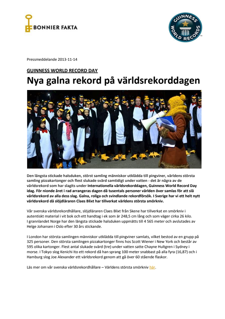 Guinness World Record Day - Nya galna rekord på världsrekorddagen