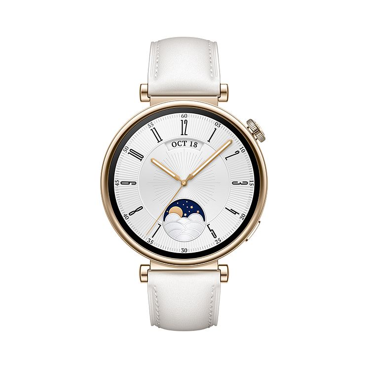 Huawei Watch GT4_41mm_White leather_Front