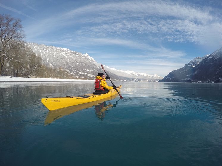 Winterkajak auf dem Brienzersee 