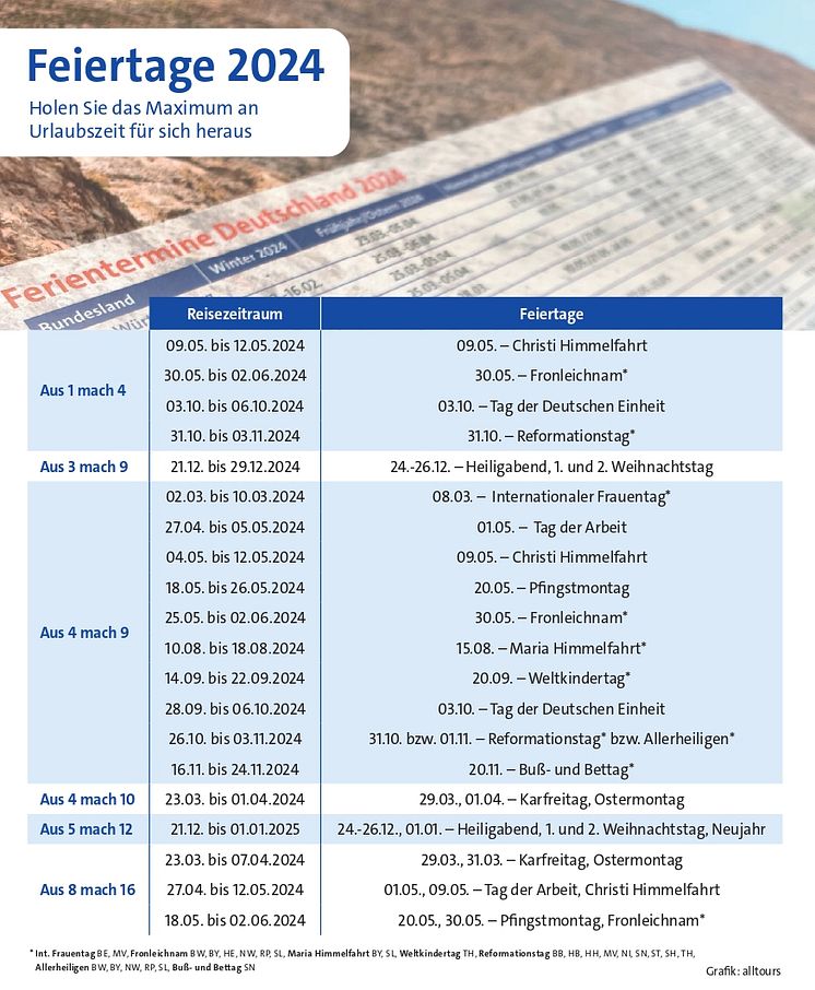 Infografik Brückentage 2024 (korrigierte Version)