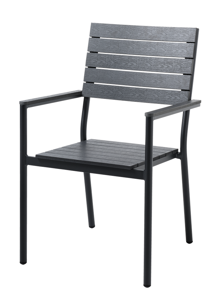 Chaise empilable PADHOLM noir