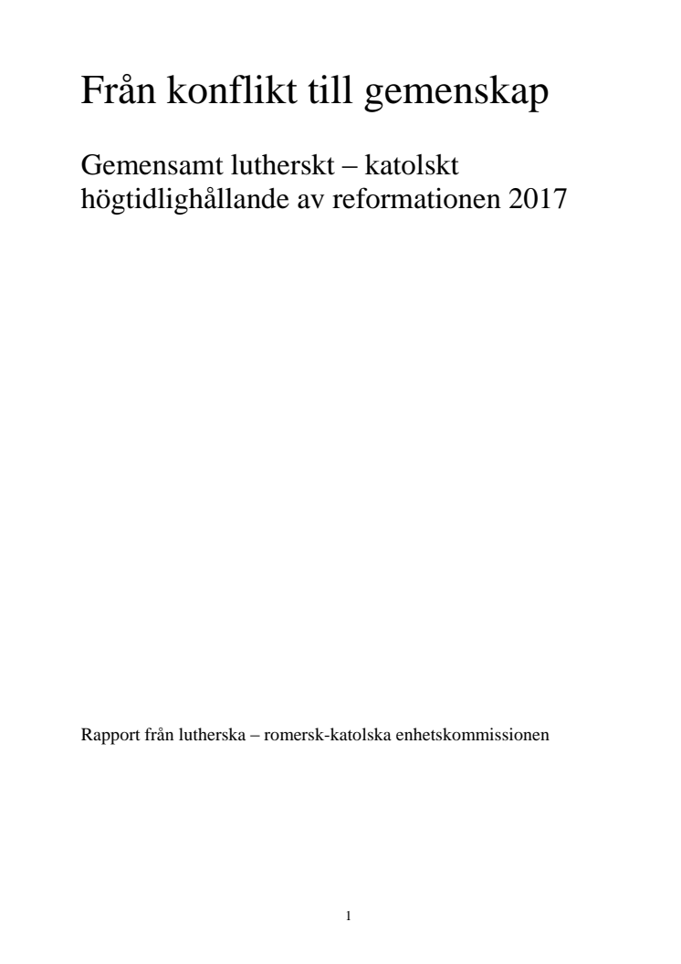Från konflikt till gemenskap
