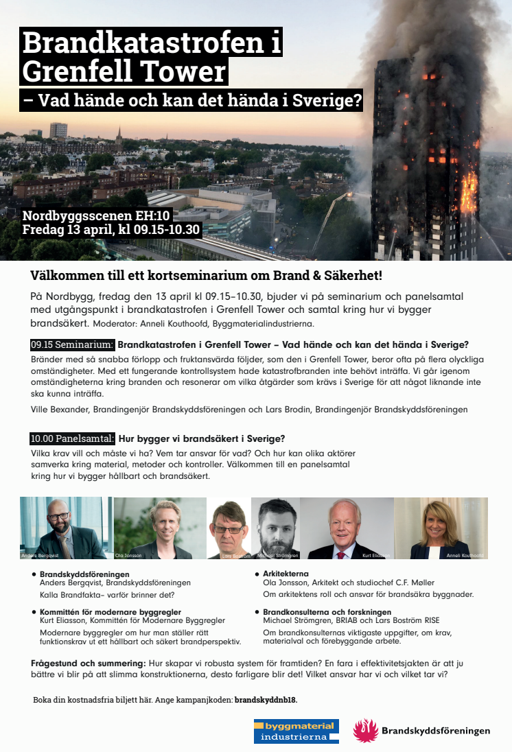 Brandskatastrofen i Grenfell Tower?Vad hände och hur bygger vi brandsäkert. 