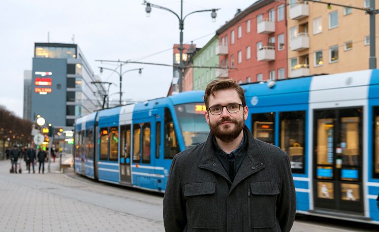 Hans Cruse, kanslichef på föreningen Spårvagnsstäderna som arrangerar Spårvägsforum. Foto Spårvagnsstäderna