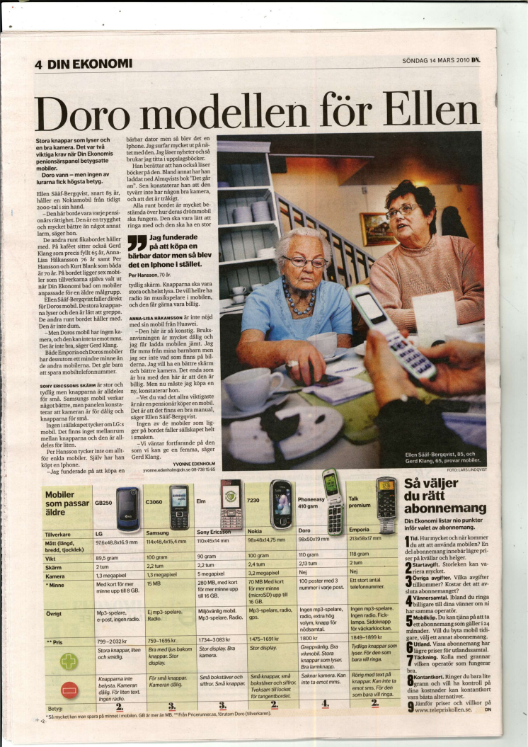 Best in test: Doro preferred mobile phone by seniors