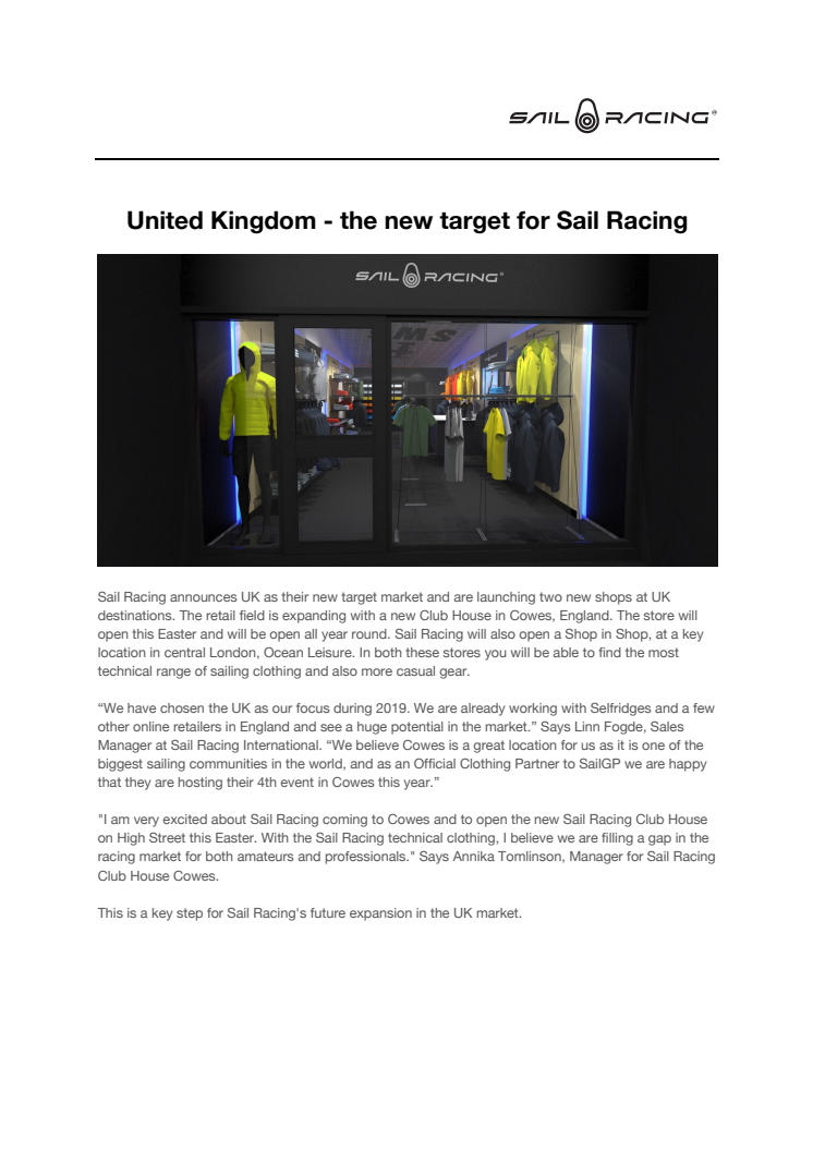 United Kingdom - the new target for Sail Racing