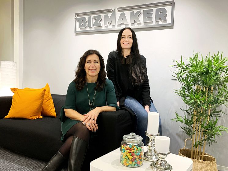 Eva Nyh Hederberg, vd och Helene Ivares, kommunikationschef på BizMaker