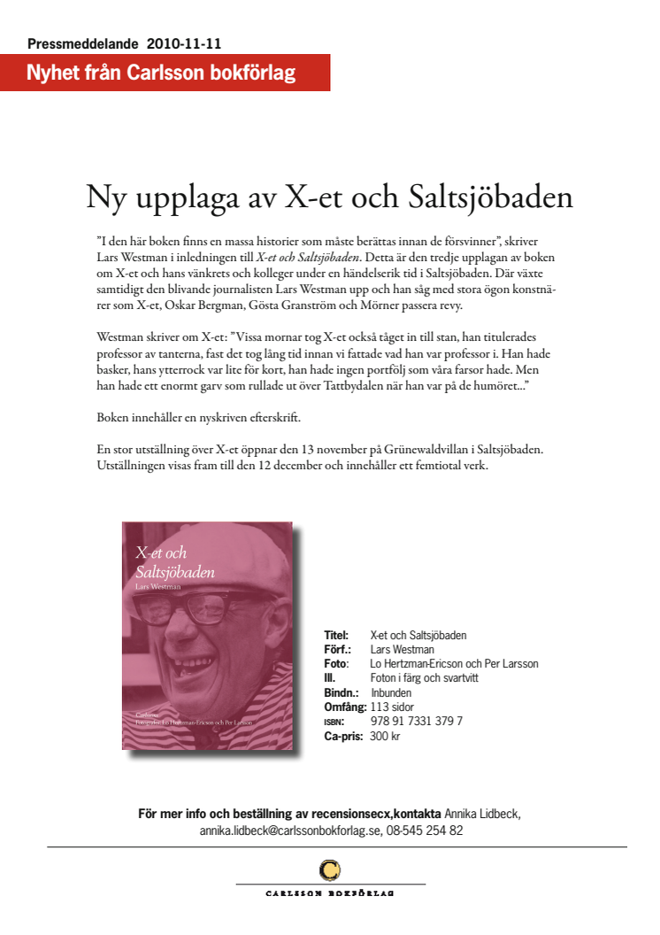 Ny upplaga av X-et och Saltsjöbaden