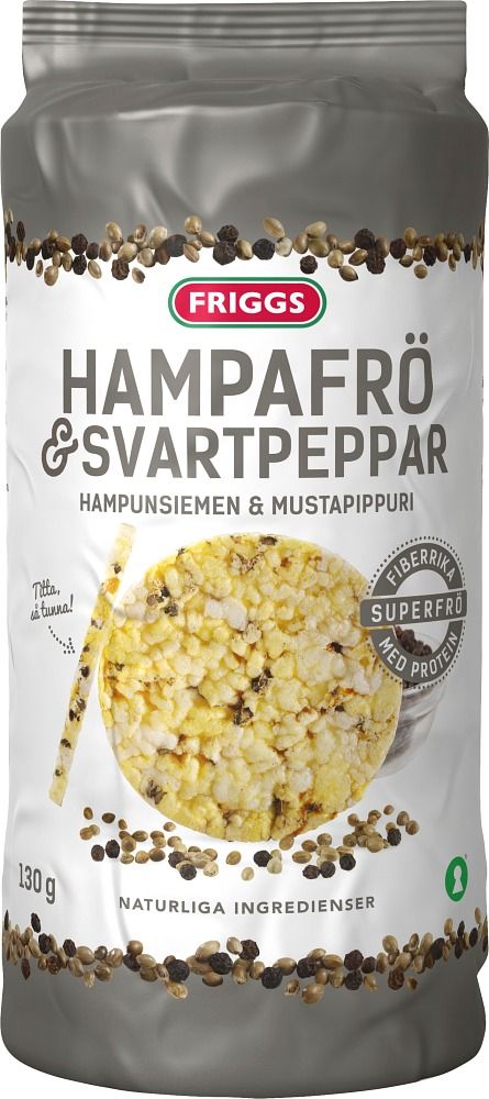 Friggs maiskaker med hampfrø og sort pepper