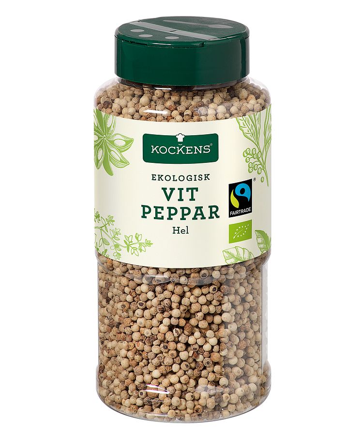 Vitpeppar hel eko Fairtrade