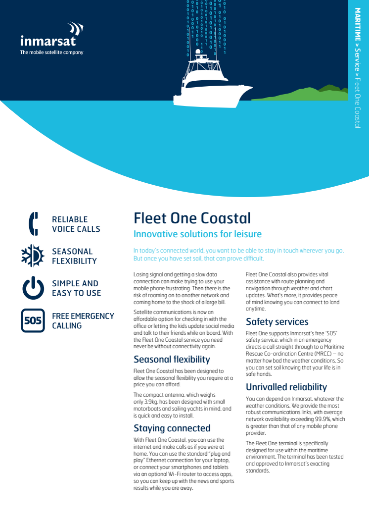 Inmarsat Fleet One leaflet