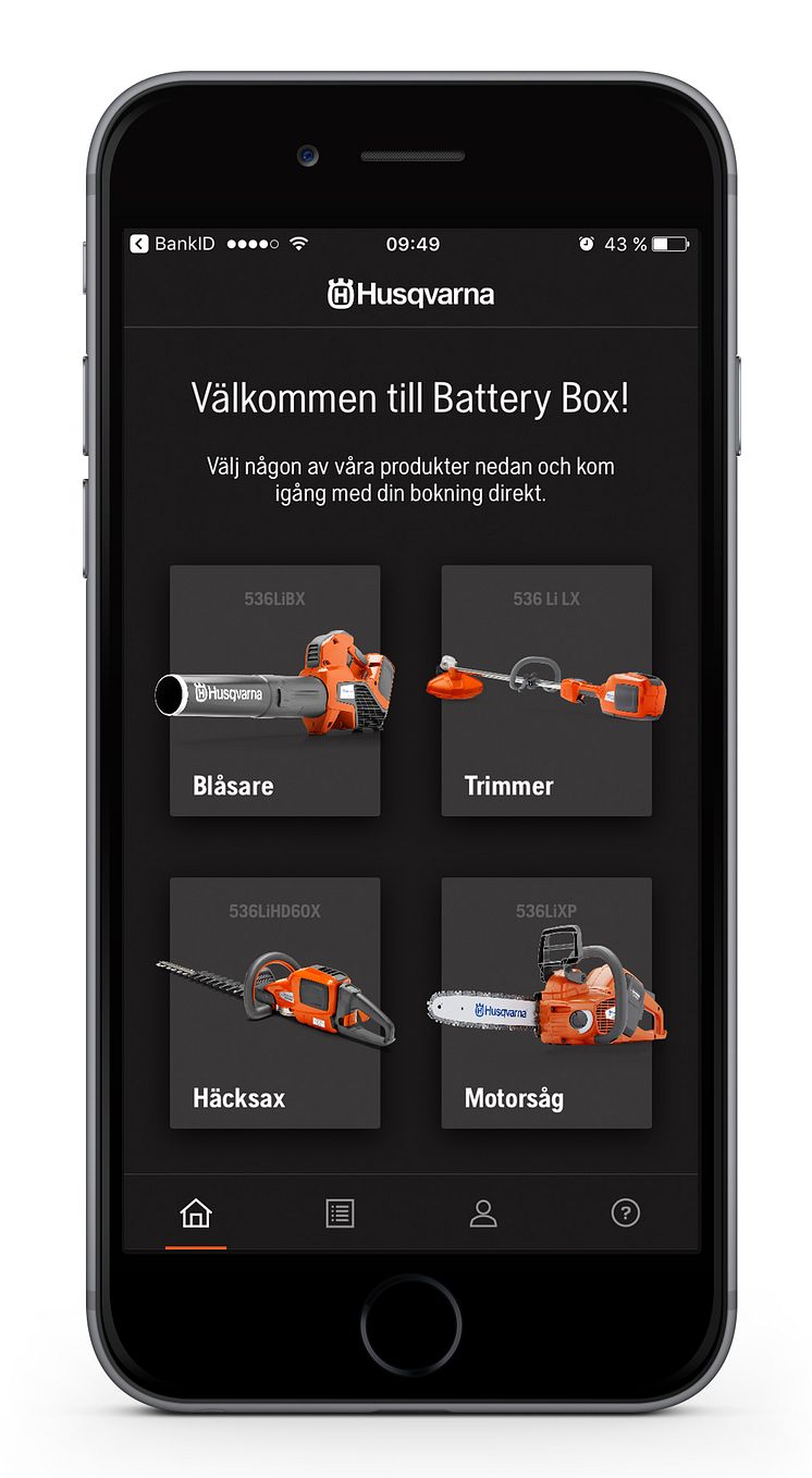 Husqvarna Battery Box app