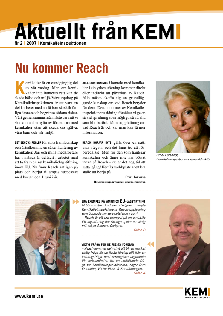 Aktuellt från KemI, nummer 2/2007
