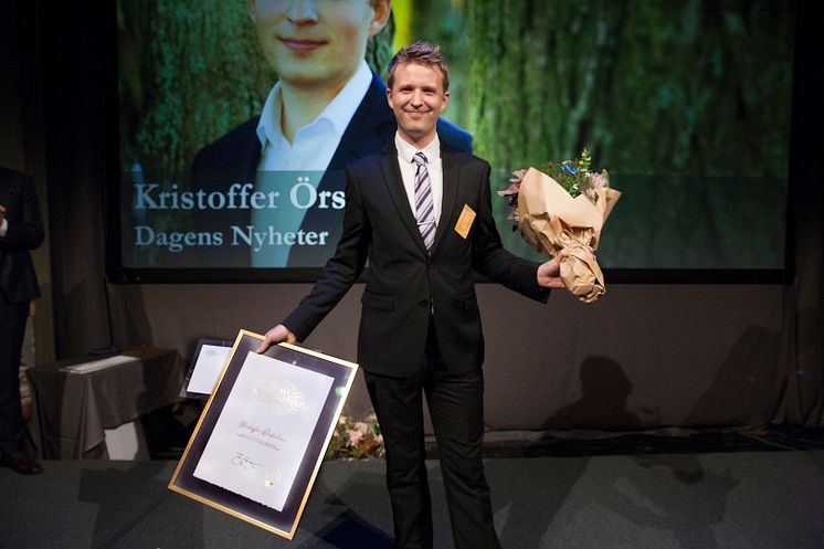 Kristoffer Örstadius, Dagens Nyheter. Vinnare år 2015 i kategorin Årets Förnyare. 