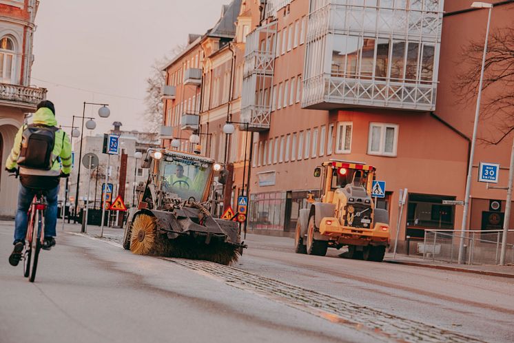 Vårsopning i Kristinehamn