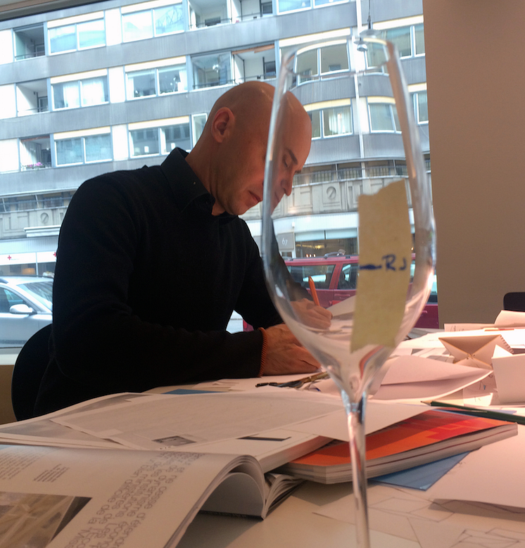 Marten champagne glass design process