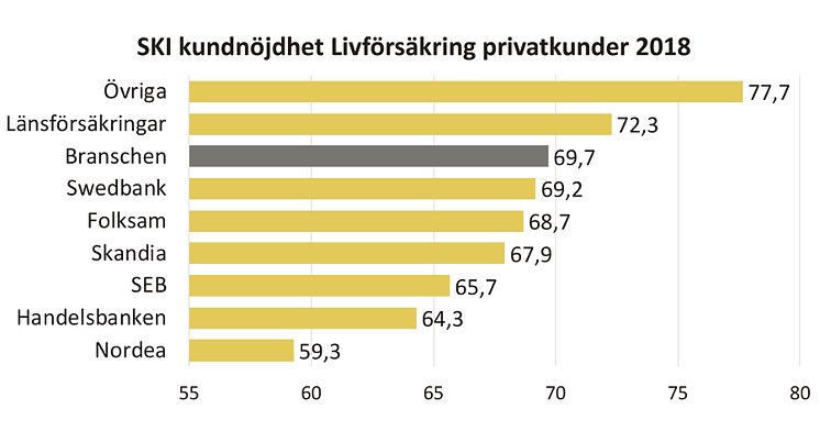 SKI kundnöjdhet Livförsäkring B2C 2018