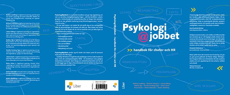 Psykologi på Jobbet - hela omslaget. 