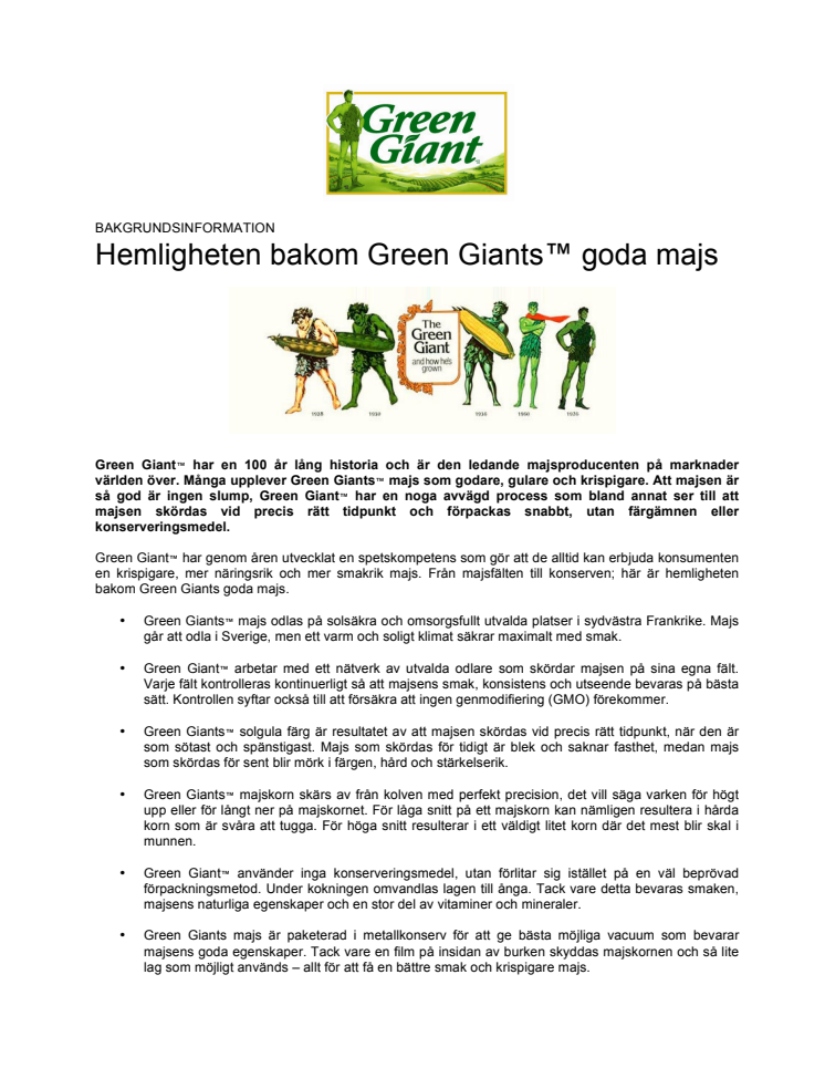 Hemligheten bakom Green Giants™ goda majs