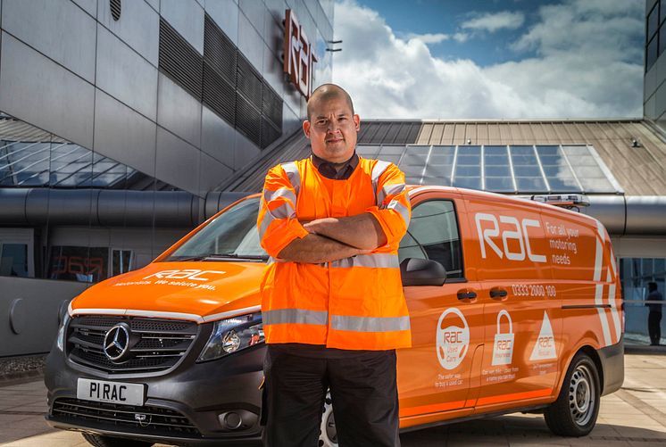 Ben Wilson, RAC’s 2015 Patrol of the Year, with the P1 RAC Mercedes Vito