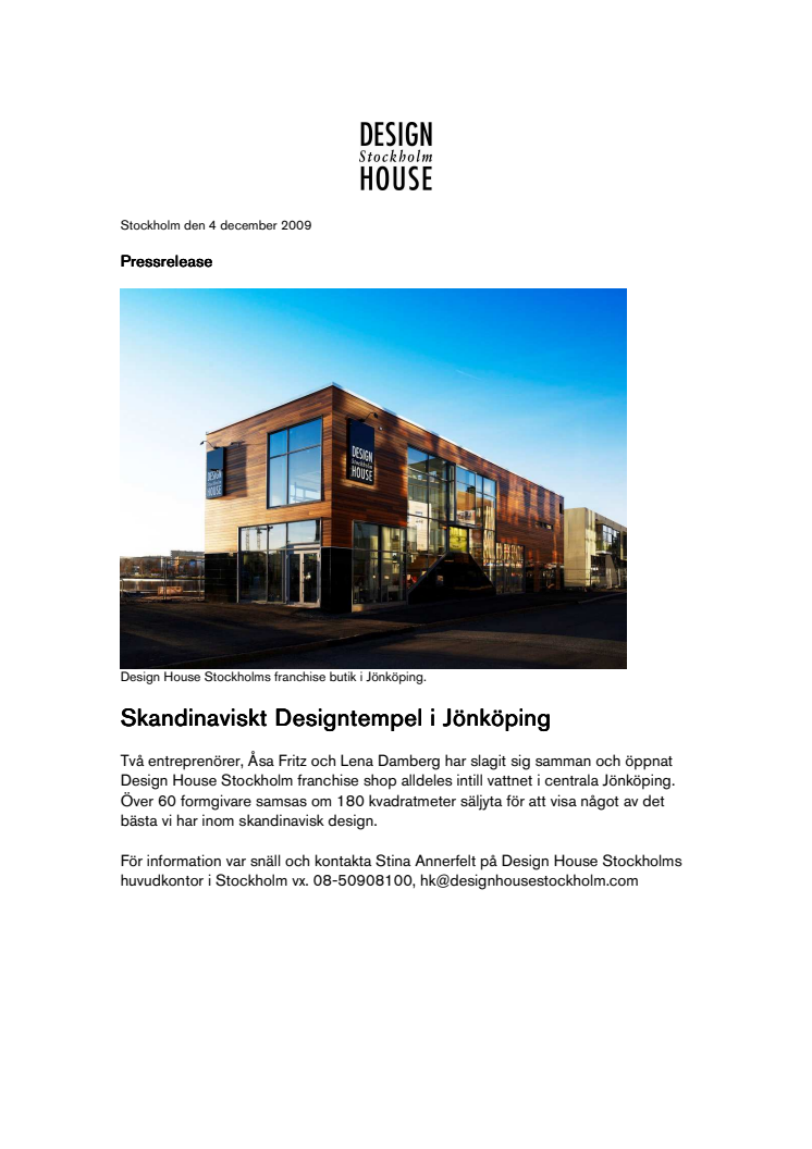 Skandinaviskt designtempel i Jönköping.