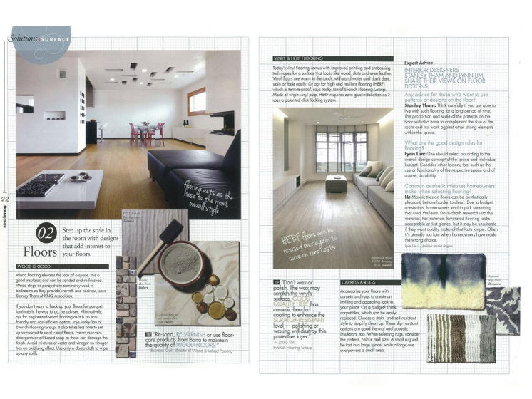 Evorich Flooring Featured on Mediacorp’s Style Living Magazine