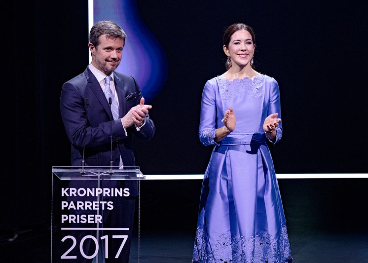 H.K.H. Kronprinsessen og H.K.H. Kronprinsen ved Kronprinsparrets Priser 2017 i Jysk Musikteater i Silkeborg