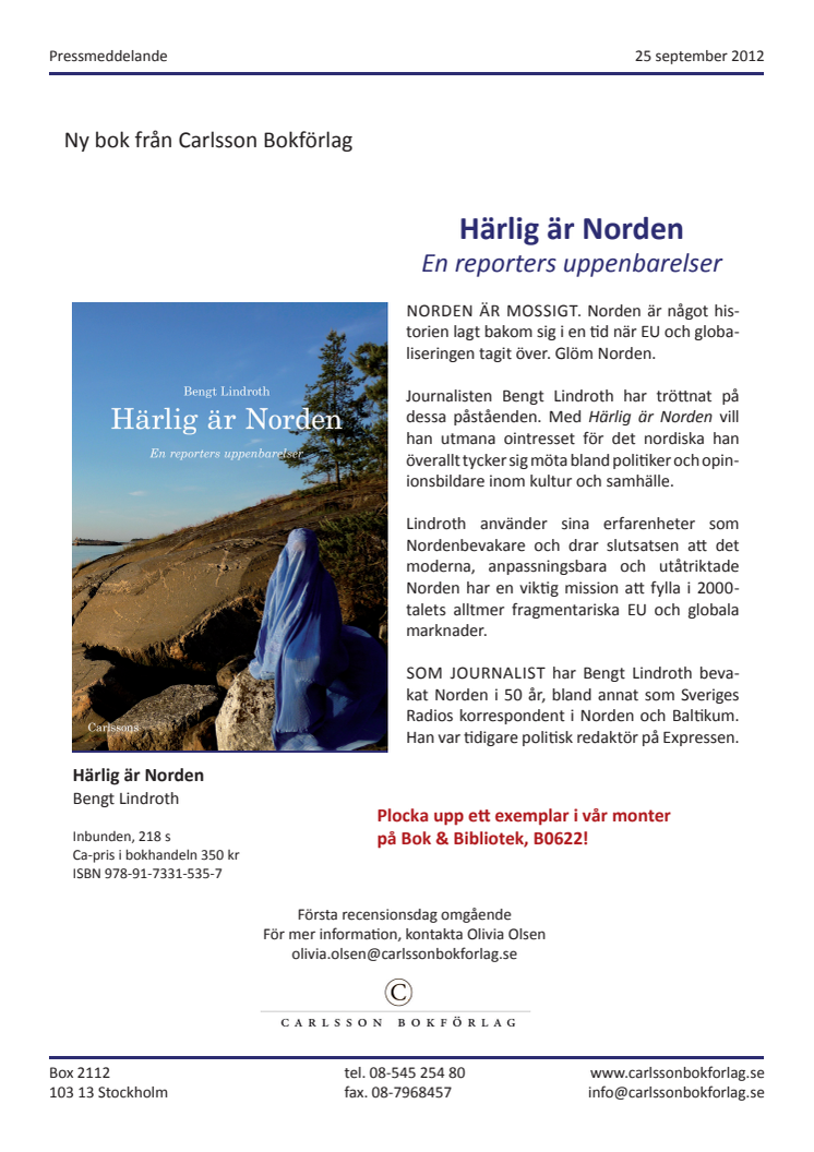 Ny bok: Härlig är Norden